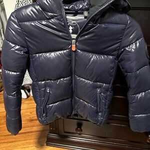 SAVE THE DUCK Dark Blue Kids Puffer Jacket